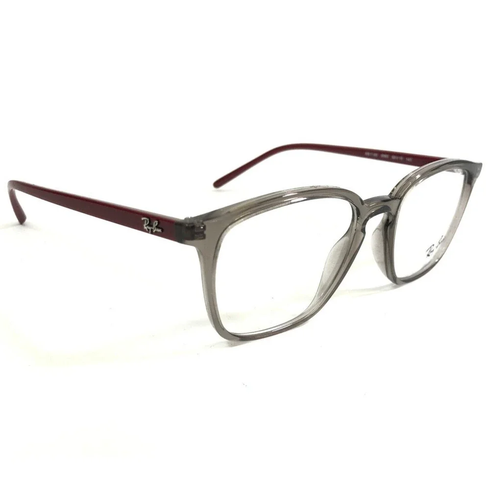 Ray-Ban Eyeglasses Frames RB7185 8083 Clear Gray Red Square Full Rim 50-18-145